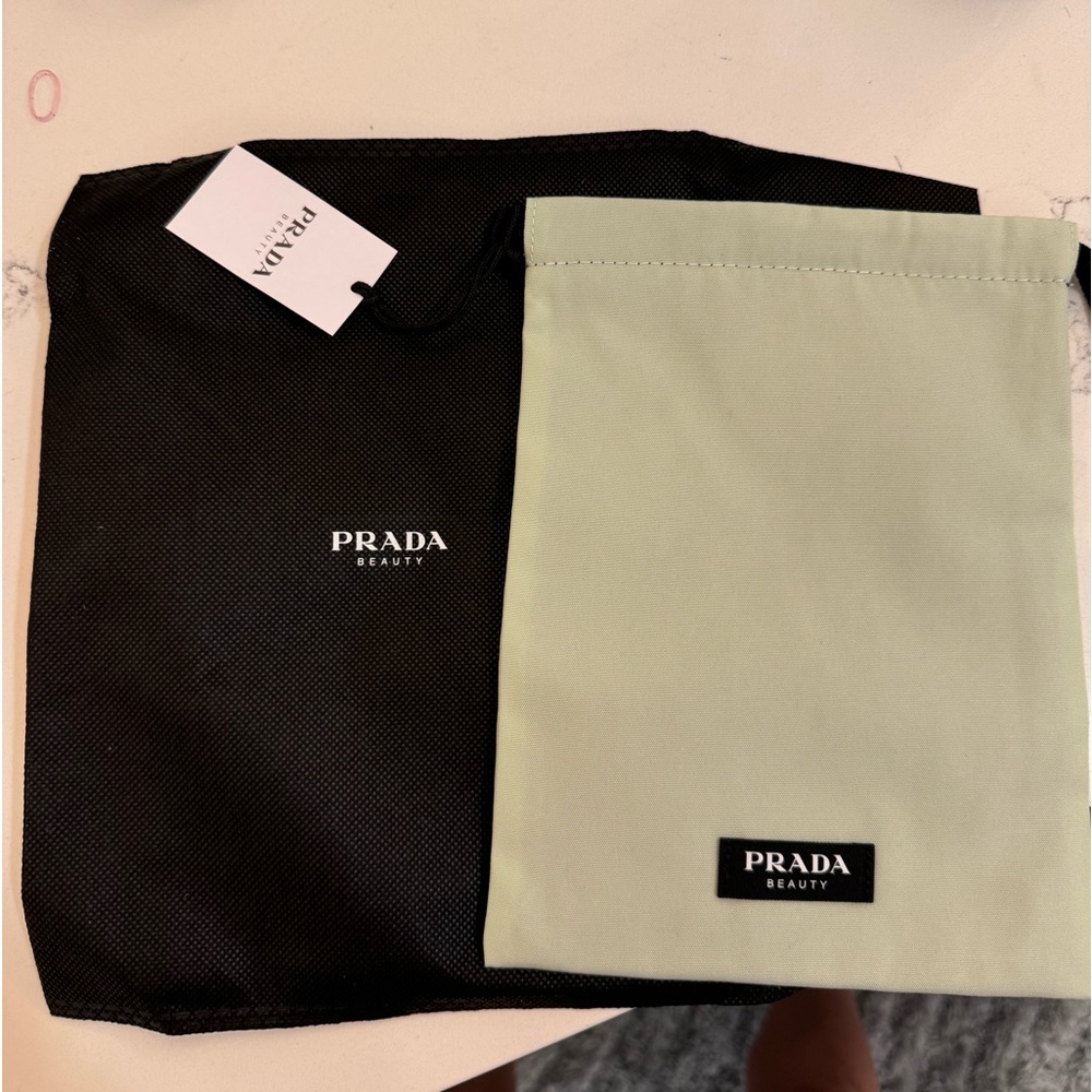 Brand new Prada beauty drawstring make up bag